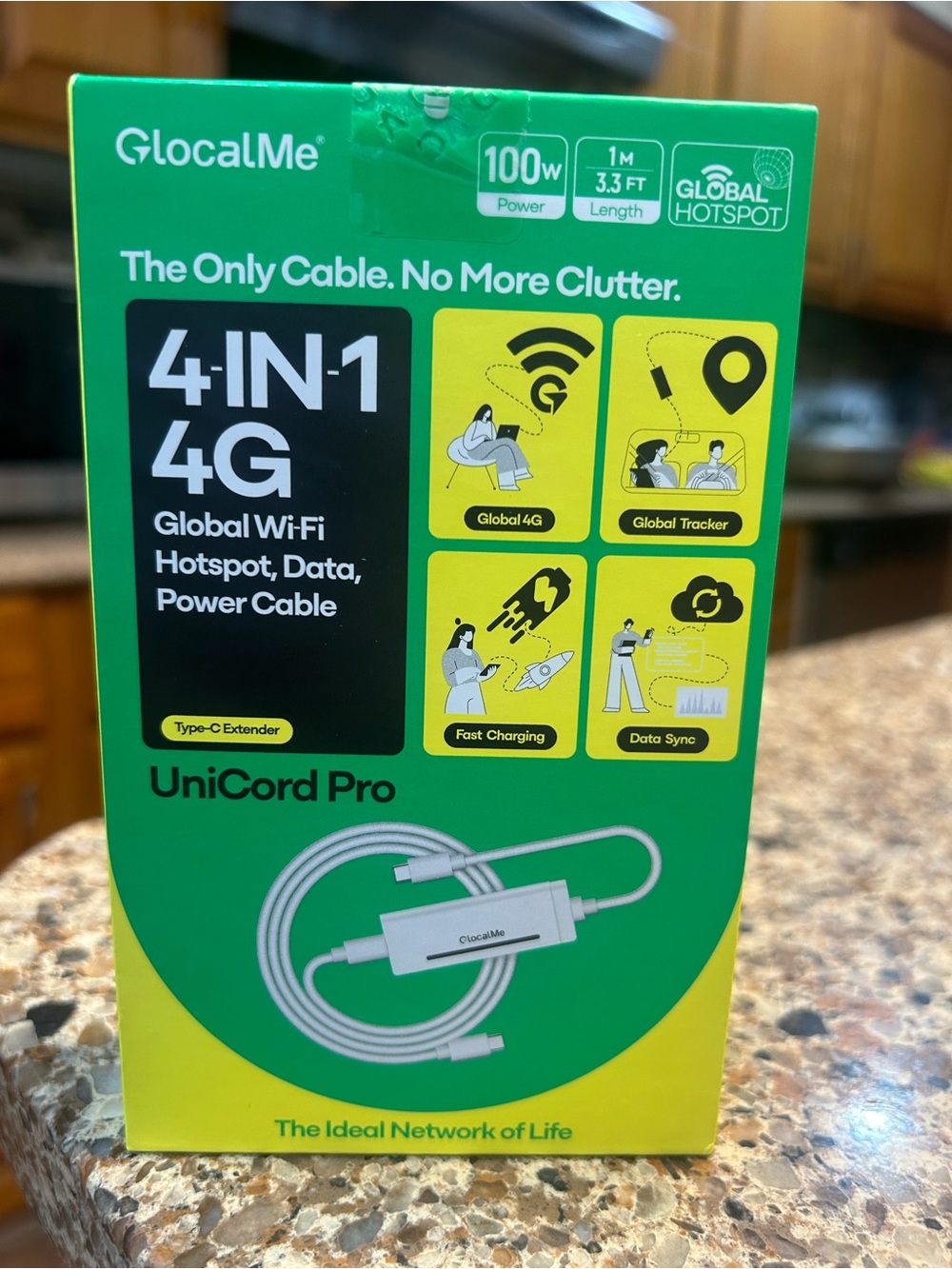 UniCord Pro 4-in-1 Type-C Extender Cable - Green